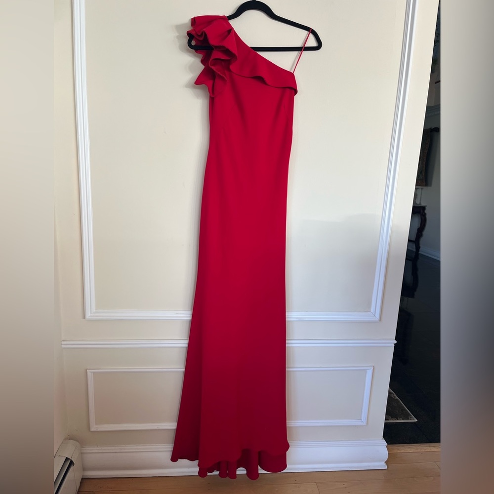 Carmen Marc Valvo Red Ballgown